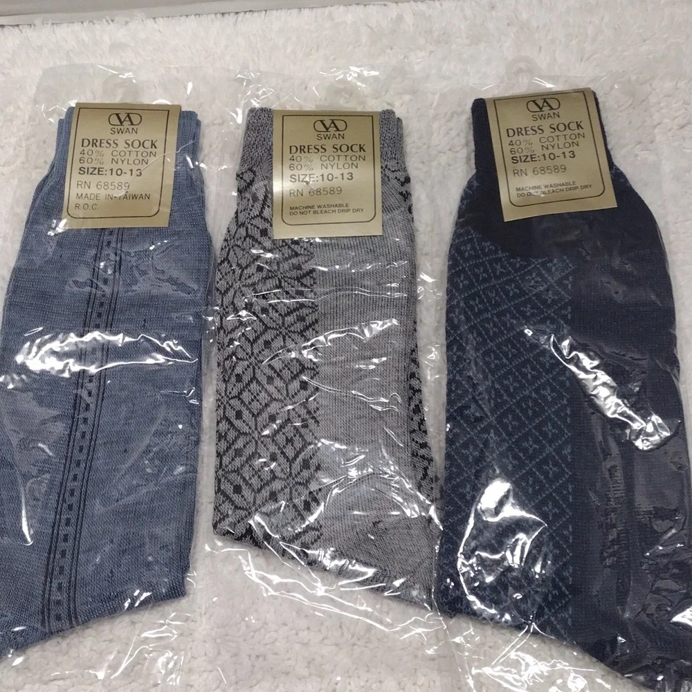 VA Swan Dress Socks Multiple Colors and Patterns 6 Pairs SD#6-6 - Picture 4 of 9